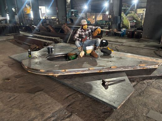 TSRG trunnion bracket plate — machining
